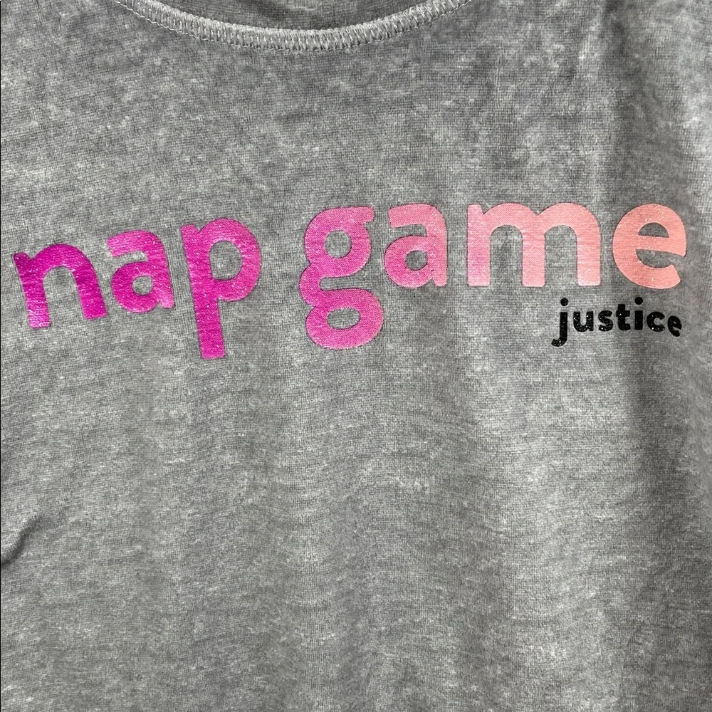 Justice Girls Cozy Fleece Long Sleeve Top Sleep‎ Pajama size  Small